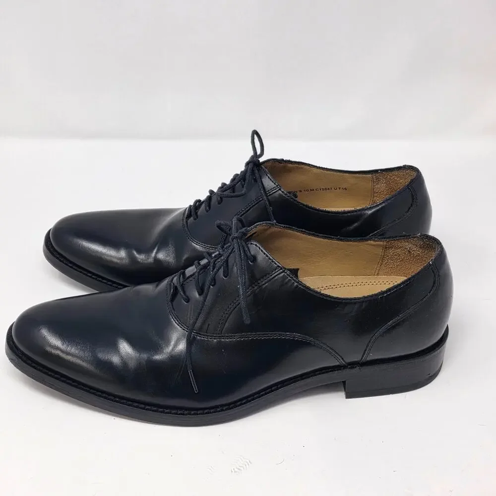 Cole Haan Madison Oxford Plane Toe Dress Shoes C12847 Mens 10 M Black Lace Up